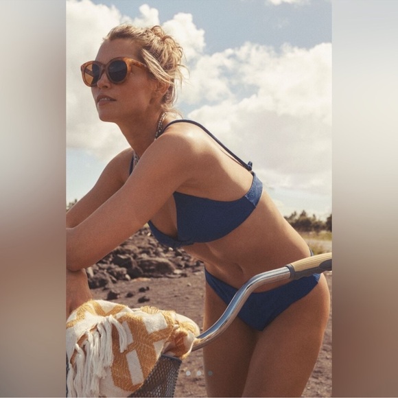 Set - Farm Rio Blue Pineapple Matelasse Bikini - Picture 7 of 11